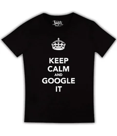 Keep Calm and Google It на черной